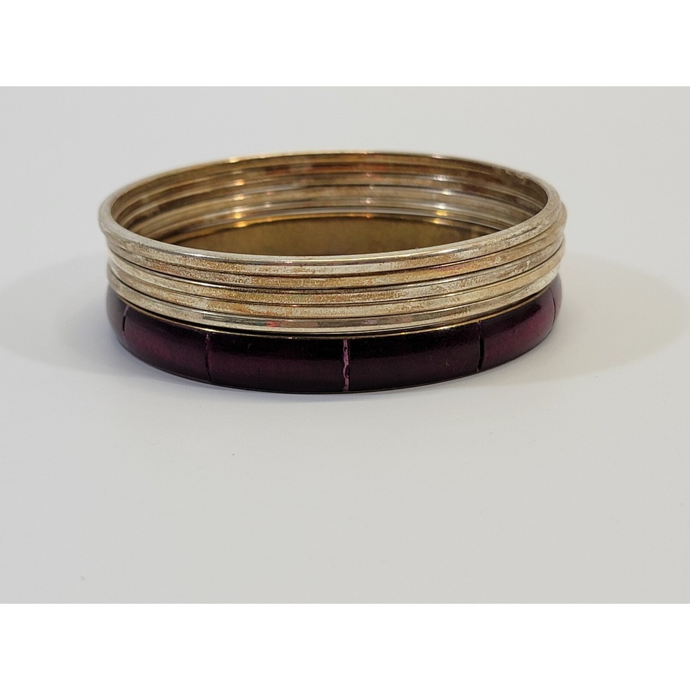 Name Brand Lot of Assorted Bangle Bracelets Fashion Statement Stacking Minimal‎